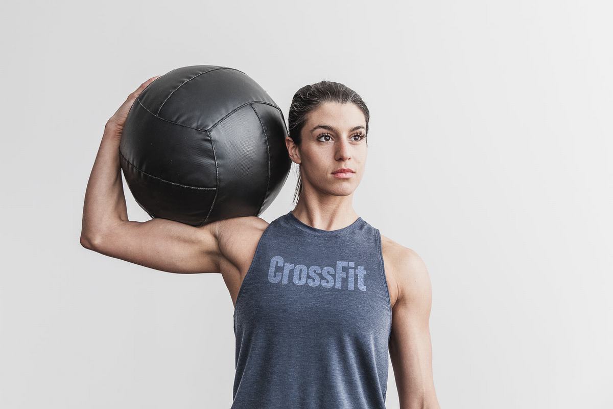 Nobull Crossfit® High-Neck Women\'s Tank Tops Navy | Australia (CF4950)